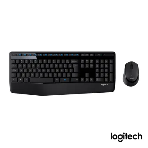 Kit Teclado e Mouse Sem Fio Logitech MK345 Preto, Conexão USB e Pilhas Inclusas