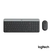 Kit Teclado e Mouse Sem Fio Logitech MK470 Grafite, Digitação e clique Silencioso, Mouse Ambidestro e PIlhas Inclusas