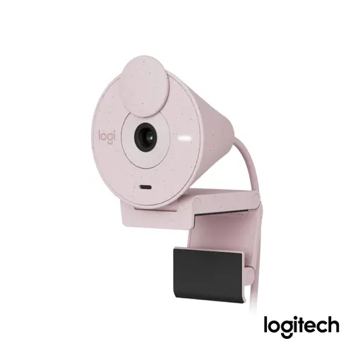 Câmera Webcam Full HD 1080p com Microfone Logitech Brio 300 Rosa