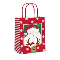 Sacola de Papel para Presente G 32cmx26,5cmx13cm Cromus Natal Amigos com 10 Unidades