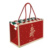 Caixa Presente com Alça M 27cmx12cmx17cm Cromus Prime Natal Louvre com 10 Unidades