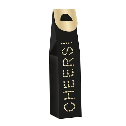 CAIXA PRESENTE BEBIDA 32,5CMX9CMX9CM CROMUS CHAMPAGNE CHEERS 10 UN