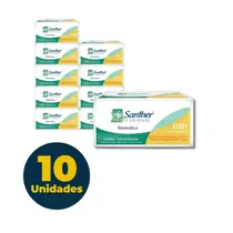 Toalha de Papel Branca 22cmx21,6cm 240 Folhas Simples Santher Inovatta Caixa com 10 Pacotes
