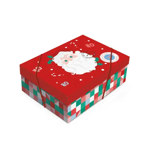 Caixa Presente Retangular com Tampa P 24cmx18cmx8cm Cromus Natal Polo Norte com 10 Unidades