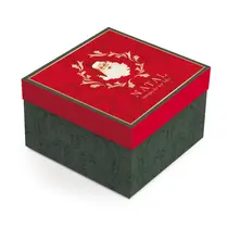 CAIXA PRESENTE QUADRADA G 32CMX32CMX13CM CROMUS NOEL VITORIANO 10 UN