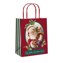 SACOLA PAPEL PRESENTE P 21,5CMX15CMX8CM CROMUS NOEL CARMIN 10 UN