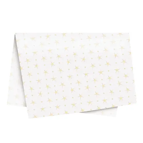 PAPEL SEDA 49CMX69CM CROMUS LOUVRE BRANCO E OURO 50 FL