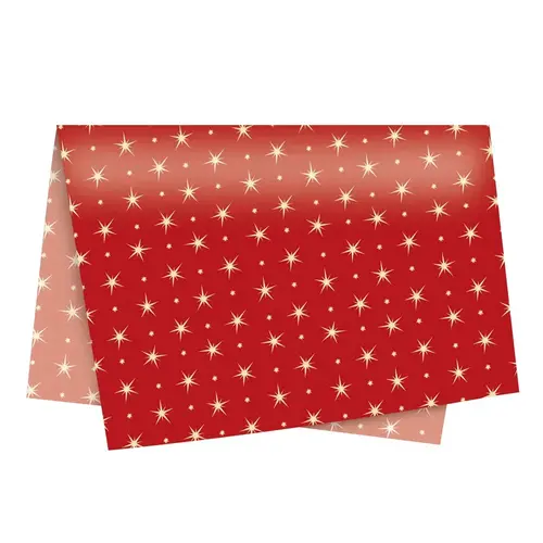 PAPEL SEDA 49CMX69CM CROMUS LOUVRE VERMELHO E OURO 50 FL