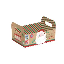 Cesta Caixote P 16cmx10,5cmx4,5cm Cromus Natal Polo Norte com 10 Unidades