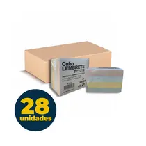 Bloco Papel Lembrete Cubo 600 Folhas 9,2cmx8,2cm Usapel Colorido com 28 Blocos