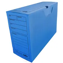 Arquivo Morto Plástico 35cmx13,5cmx25cm Dello Azul com 25 Unidades