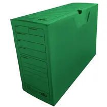Arquivo Morto Plástico 35cmx13,5cmx25cm Dello Verde com 25 Unidades