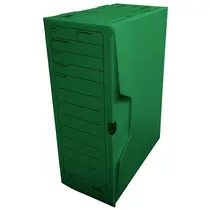 Arquivo Morto Plástico 35cmx13,5cmx25cm Dello Verde com 25 Unidades