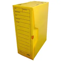 Arquivo Morto Plástico 35cmx13,5cmx25cm Dello Amarelo com 10 Unidades