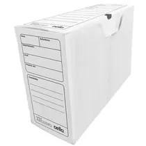 Arquivo Morto Plástico 35cmx13,5cmx25cm Dello Branco com 10 Unidades