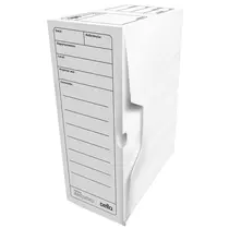 Arquivo Morto Plástico 35cmx13,5cmx25cm Dello Branco com 10 Unidades