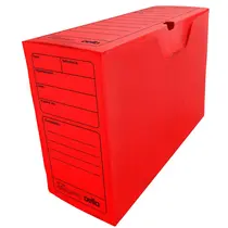 Arquivo Morto Plástico 35cmx13,5cmx25cm Dello Vermelho com 10 Unidades