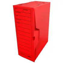 Arquivo Morto Plástico 35cmx13,5cmx25cm Dello Vermelho com 10 Unidades
