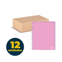 Pasta Catálogo Espiral A4 30 Plásticos Destacáveis ACP Candy Rosa e Lilás com 12 Unidades