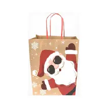 Sacola Papel Kraft Natural P 20cmx15cmx25cm Natal Noel Pacote com 10 Unidades