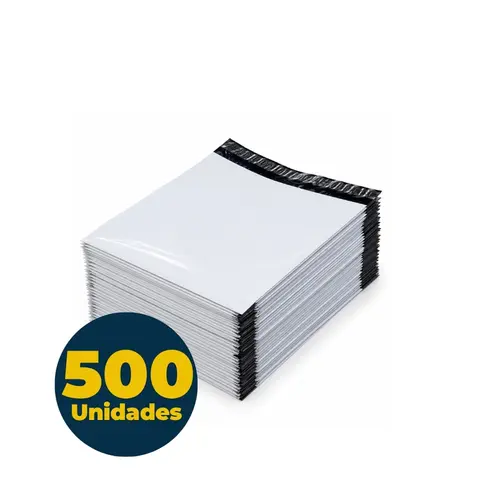 Envelope Plástico Segurança 19cmx25cm Liso com 500 Unidades