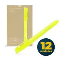 Marca Texto Amarelo com 12 Unidades