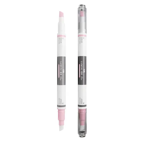 Marca Texto Apagável Cis Lumini EX Slim Pastel Rosa com 06 Unidades
