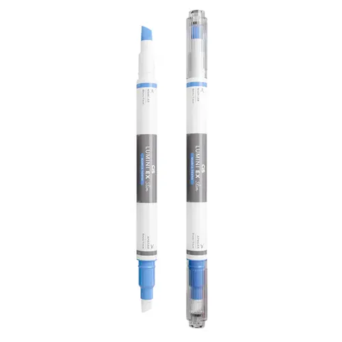 Marca Texto Apagável Cis Lumini EX Slim Pastel Azul com 06 Unidades