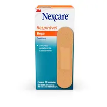 Curativo Tradicional 19mmx72mm 10 Unidades Nexcare Bege com 36 Caixas