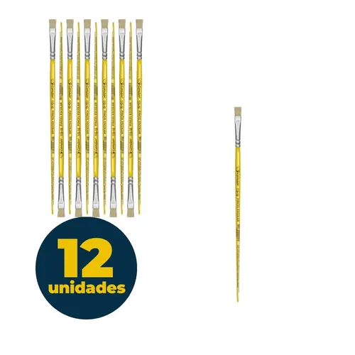 Pincel Pintura Chato Escolar Condor 115-10 com 12 Unidades