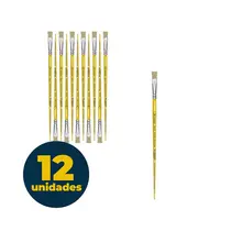 Pincel Pintura Chato Escolar Condor 115-12 com 12 Unidades