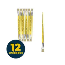 Pincel Pintura Chato Escolar Condor 115-16 com 12 Unidades