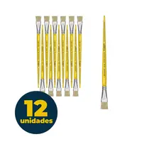 Pincel Pintura Chato Escolar Condor 115-18 com 12 Unidades