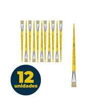 Pincel Pintura Chato Escolar Condor 115-20 com 12 Unidades