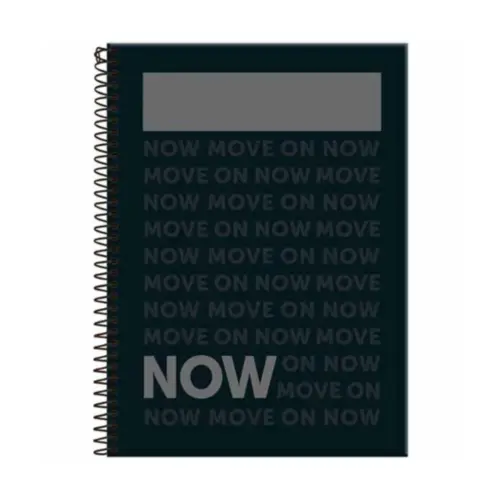 CADERNO UNIV CPP 01X1 80FL FORONI FLUOR MIX PRETO