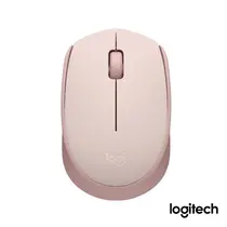 Mouse Sem Fio Logitech M170 Rosa, Design Ambidestro Compacto, 1000DPI, Conexão USB e Pilha Inclusa
