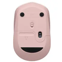 Mouse Sem Fio Logitech M170 Rosa, Design Ambidestro Compacto, 1000DPI, Conexão USB e Pilha Inclusa