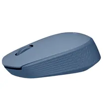 Mouse Sem Fio Logitech M170 Azul Claro, Design Ambidestro Compacto, 1000DPI, Conexão USB e Pilha Inclusa