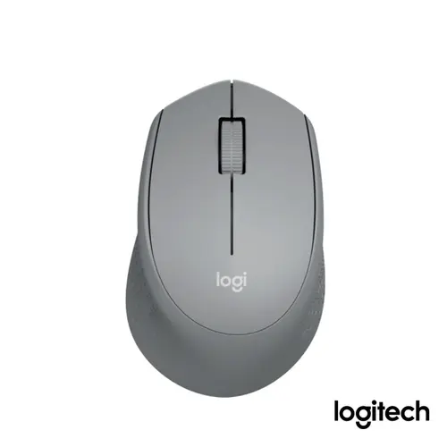 Mouse Sem Fio Logitech M280 Cinza, 1000DPI, Conexão USB e Pilha Inclusa