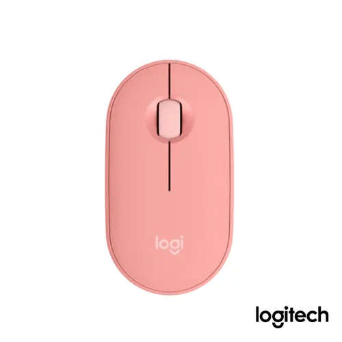 Mouse Sem Fio Logitech Pebble 2 M350s Rosa, Clique Silencioso, Bluetooth e Pilha Inclusa