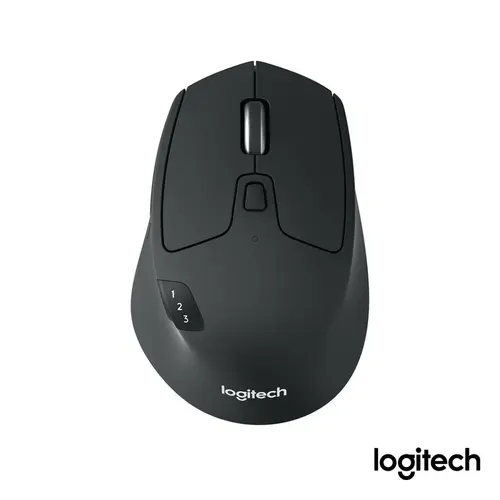 Mouse Sem Fio Bluetooth e USB 1000DPI Logitech Triathlon M720 Preto