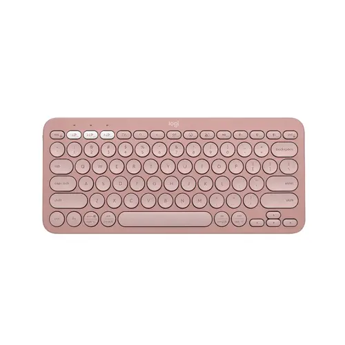 Teclado Sem Fio Bluetooth Logitech Pebble Keys 2 K380s Rosa