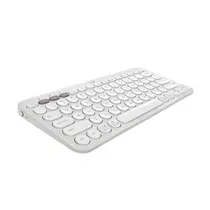 Teclado Sem Fio Logitech Pebble Keys 2 K380s Branco, Pilha Inclusa, Conexão USB e Bluetooth
