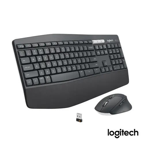 Kit Teclado e Mouse Sem Fio Logitech MK850, Teclado com Apoio, Conexão USB e Bluetooth, Pilhas Inclusas
