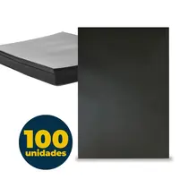 CONTRA CAPA ENCADERNACAO A3 PP TRANSP PRETO 100 UN