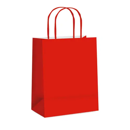 Sacola Papel Presente M 26cmX19,5cmX9,5cm Cromus Vermelho com 10 Unidades