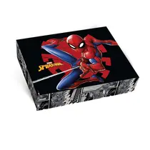 Caixa Presente Retangular com Tampa e Fundo P 17cmX4,5cmX13,5cm Cromus Spider Man Preta com 10 Unidades