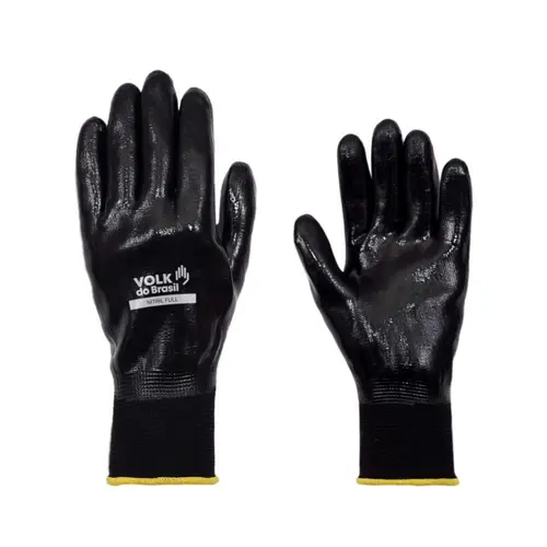 Luva Nitril Full Tricotada Revestida Grande Par