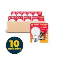 Lâmpada Inteligênte 9W Led Branca Fria 6500K Sensor Presença Ourolux 10 Unidades