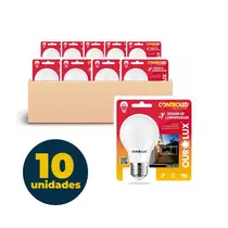 Lâmpada Inteligente 9W Led Branca Fria 6500K Sensor Luminosidade Ourolux 10 Unidades